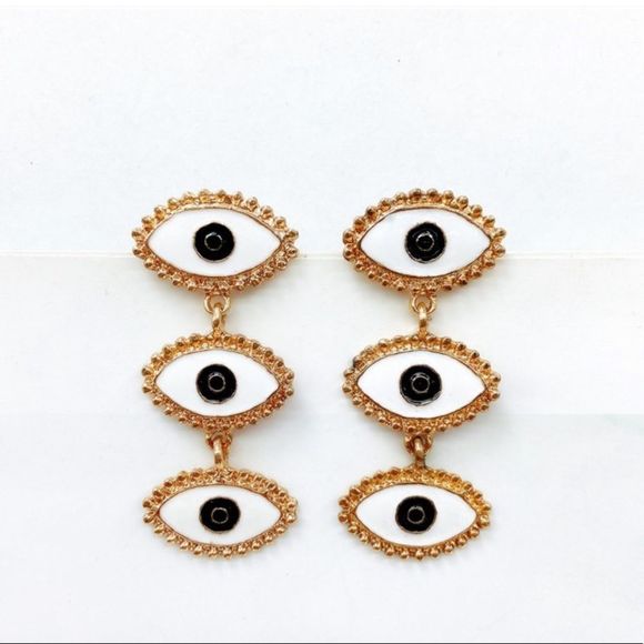 🧿🧿🧿 Evil eye earrings - Picture 2 of 4